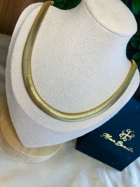 Cadena Tejido Serpiente Gruesa
